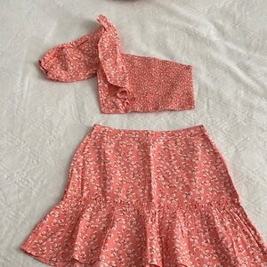 Billabong Coral Floral Mini Skirt